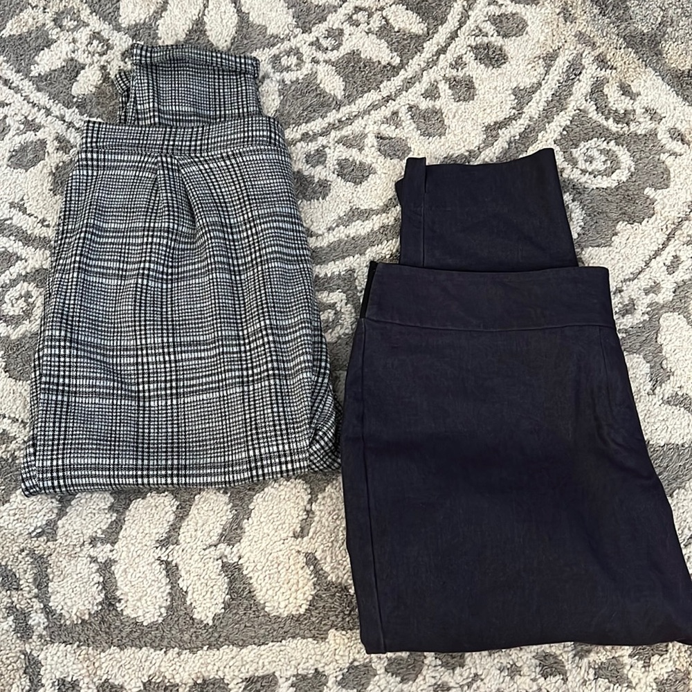 Elle pants, black/white and blue, size XL GUC!
